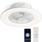 22" Smart Ceiling Fan with Light by Remote Control with LED Dimmable Lighting Indoor Low Profile Flush Mount